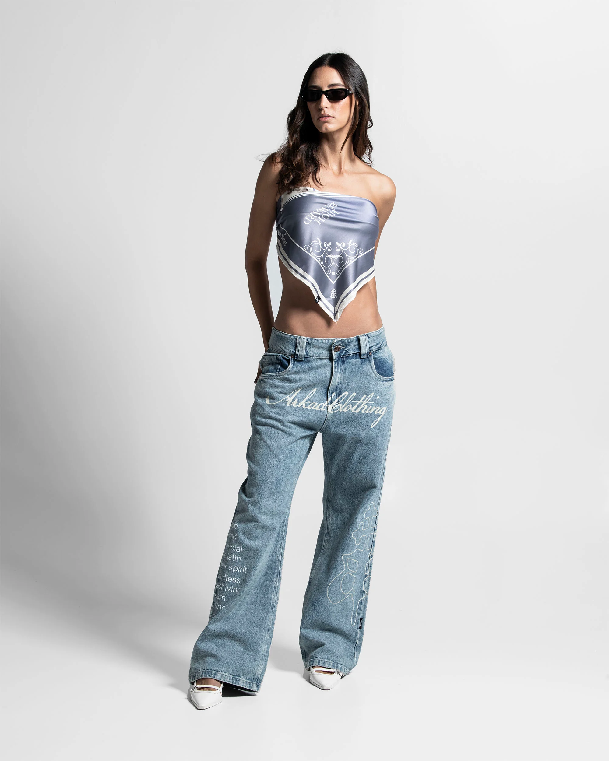 Bandana Gris Beige Paper Trail - Image 6