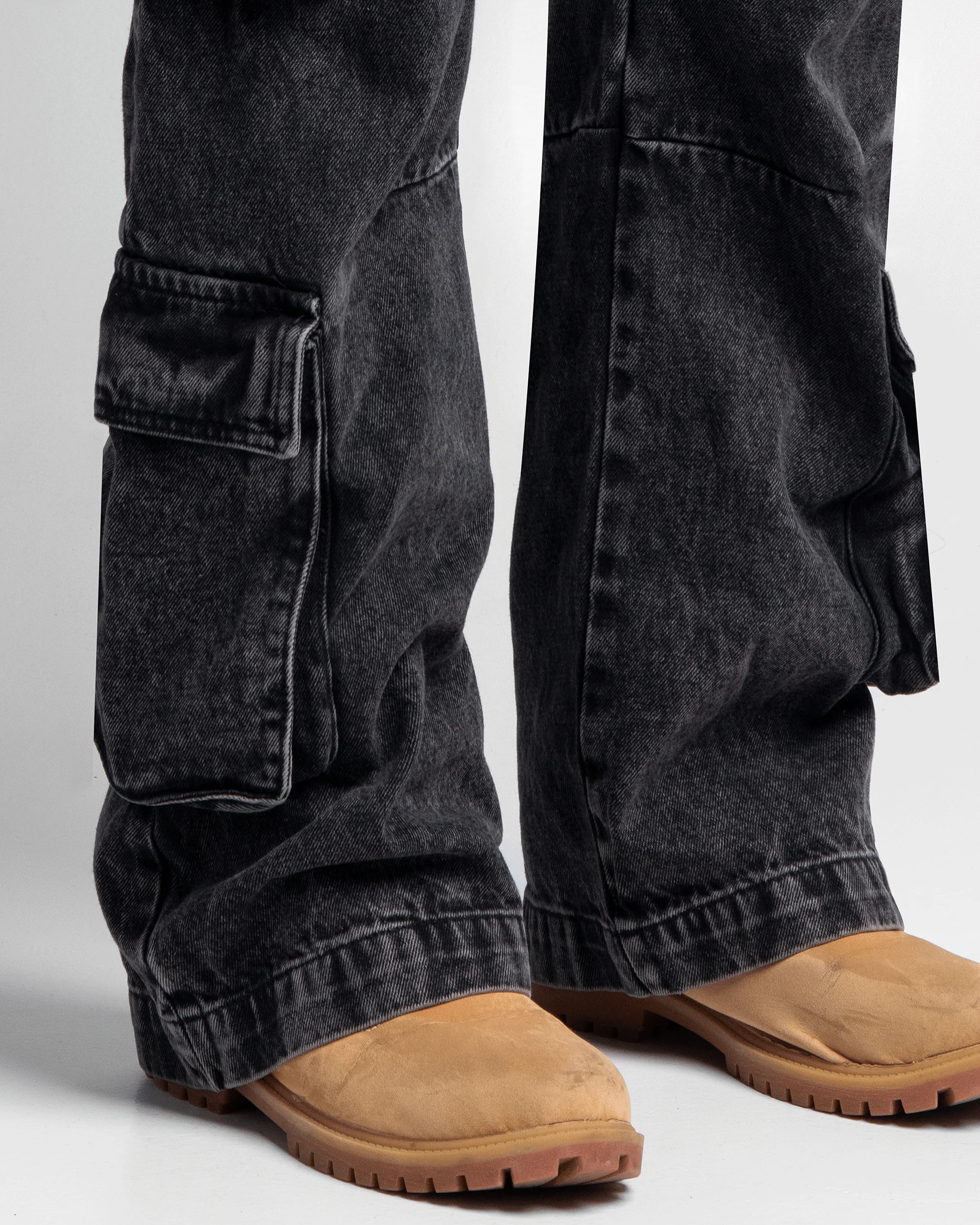 Denim Pant Cargo Negro - Image 11