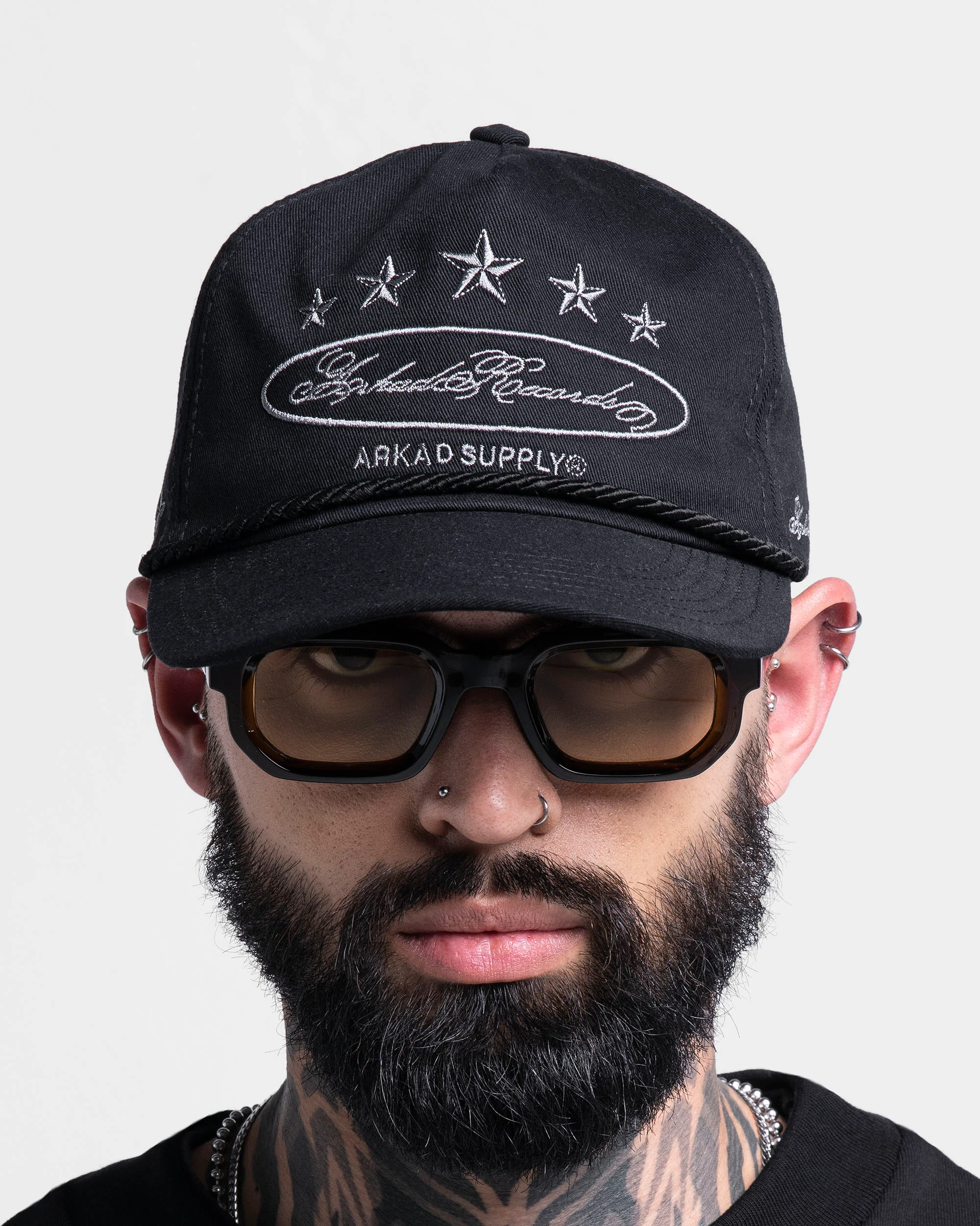 Gorra Cordón Negra Con Plateado Arkad Records - Image 6