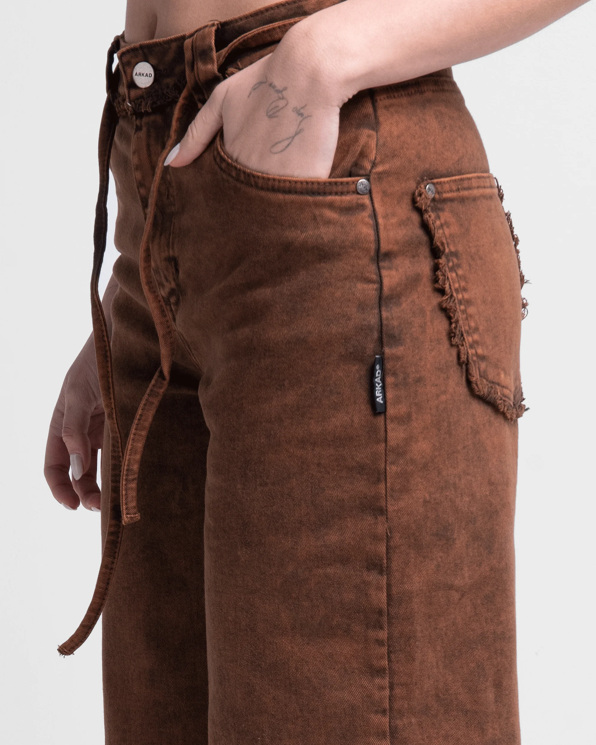 Jean Acid Wash Cafe Mujer - Image 16