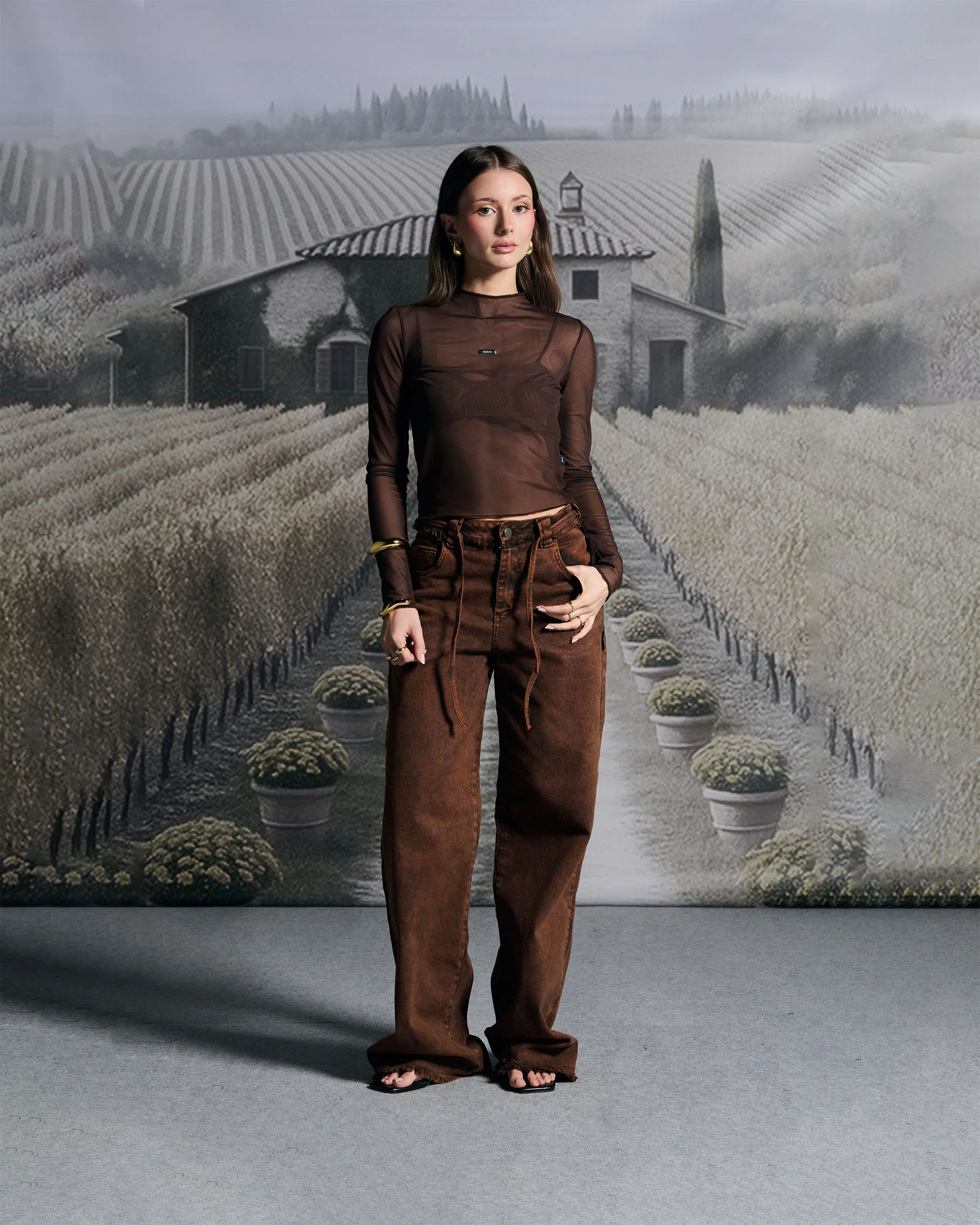 Jean Acid Wash Cafe Mujer - Image 3