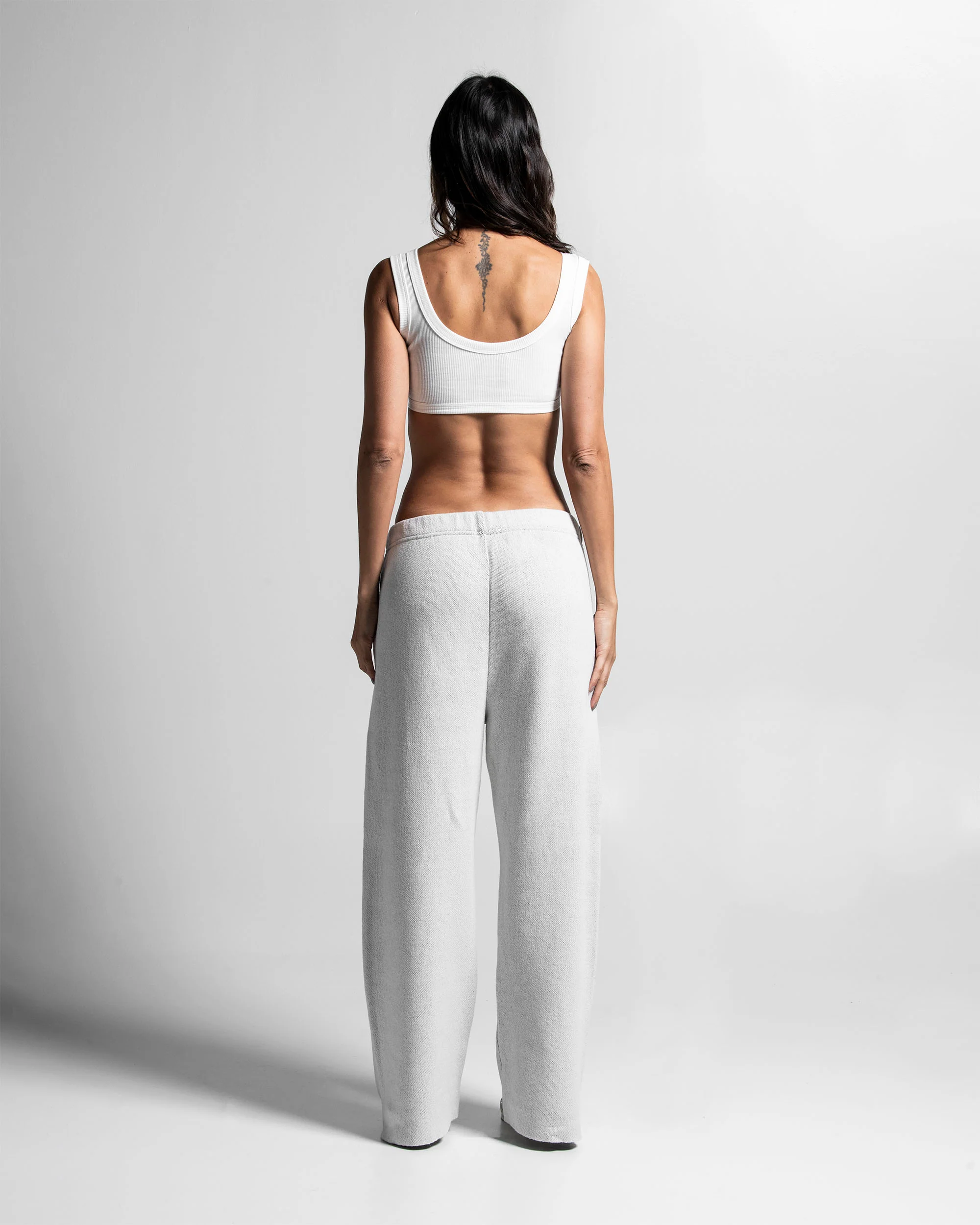 Knit Pant Blanco Con Azul - Unisex - Image 3