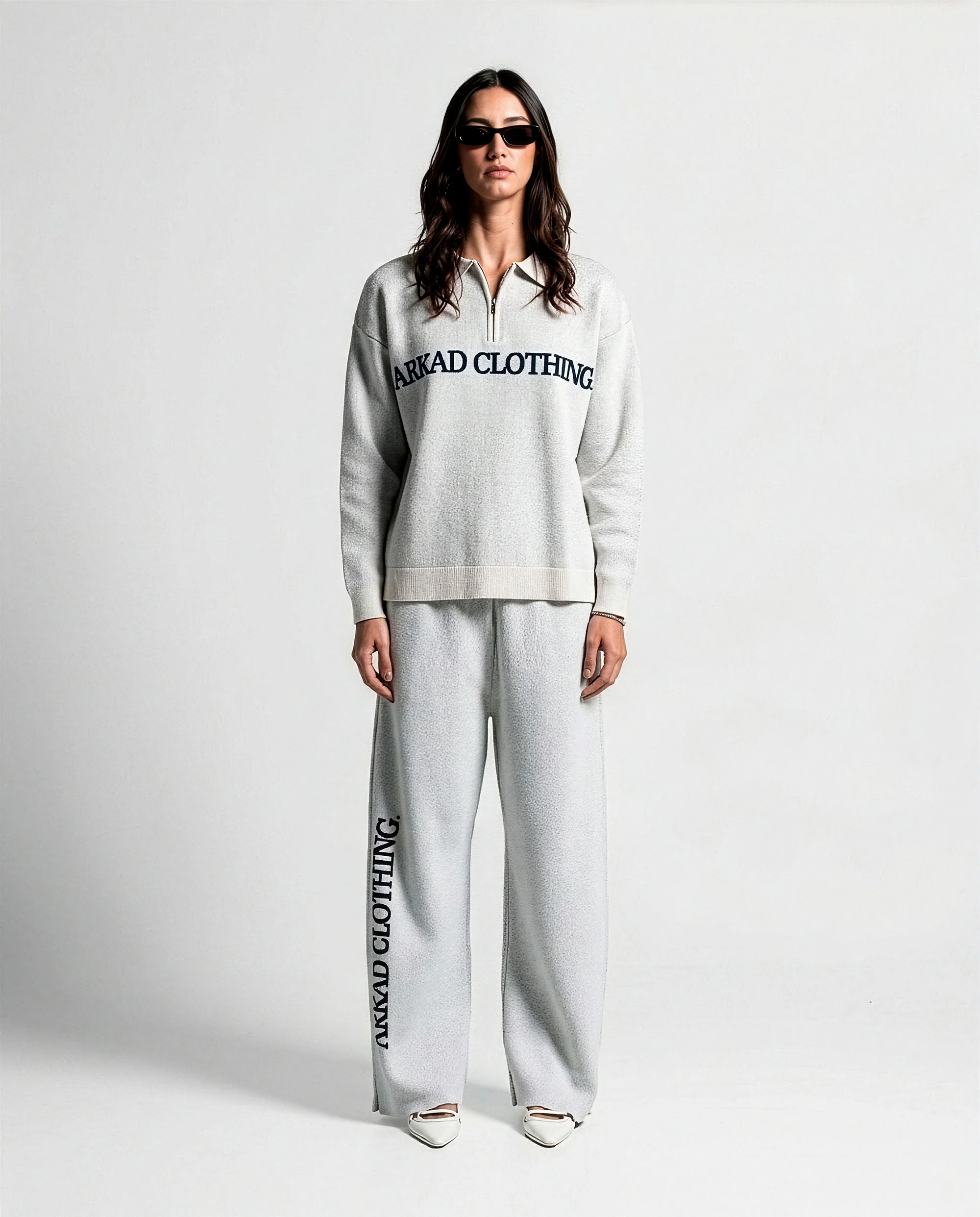 Knit Pant Blanco Con Azul - Unisex - Image 5