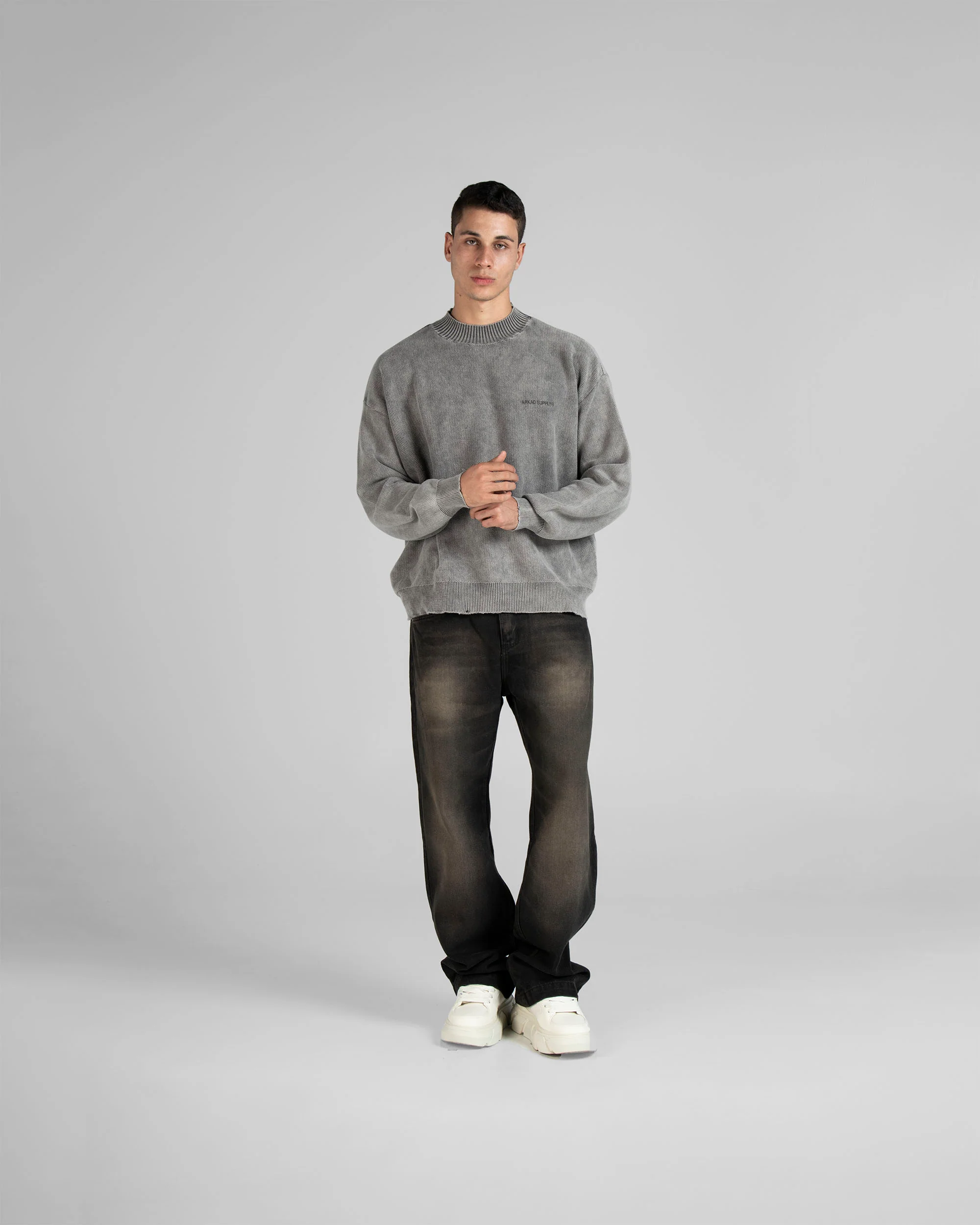 Knit Sweater Gris - Image 5