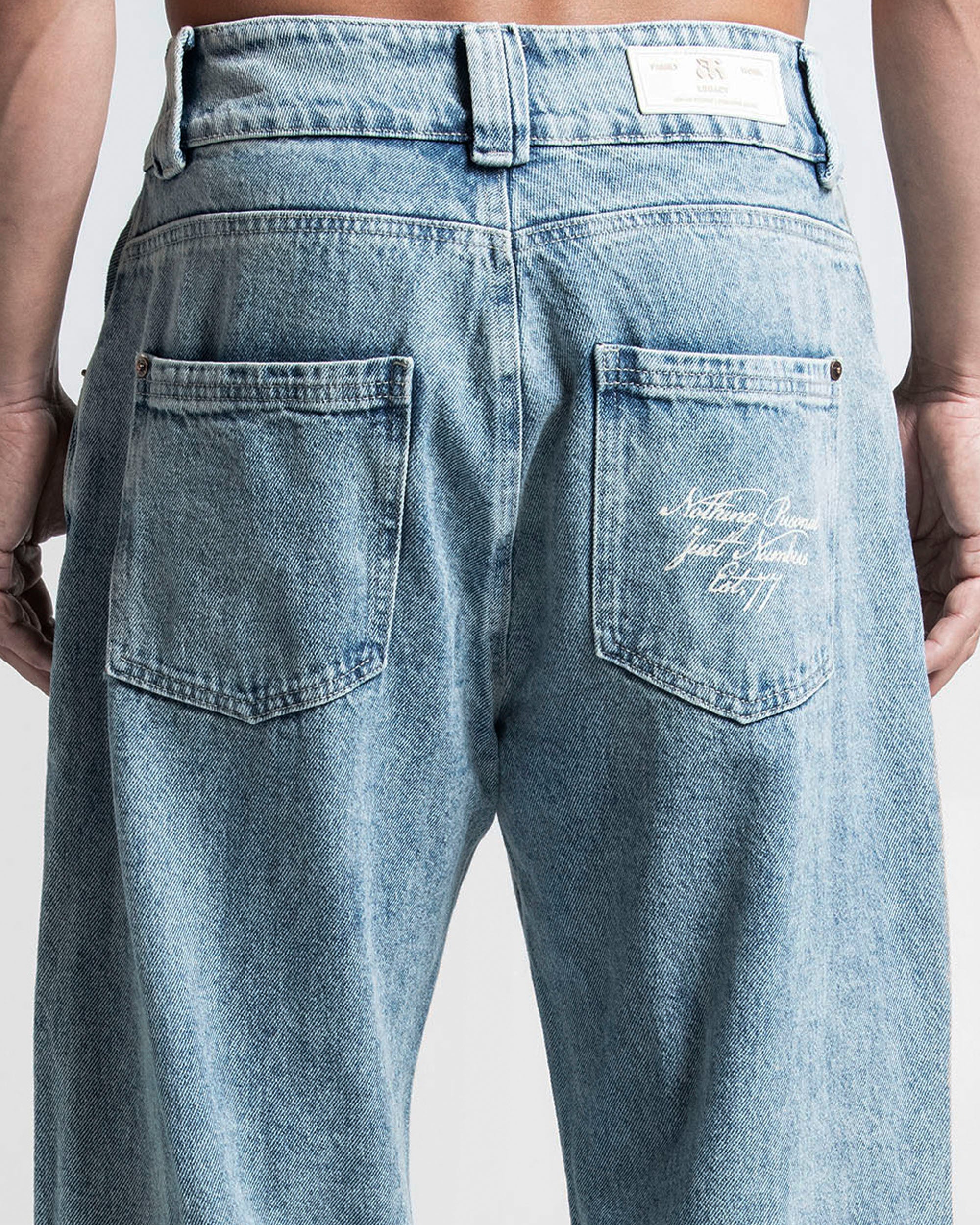 Printed Denim Pant Azul Claro - Image 11