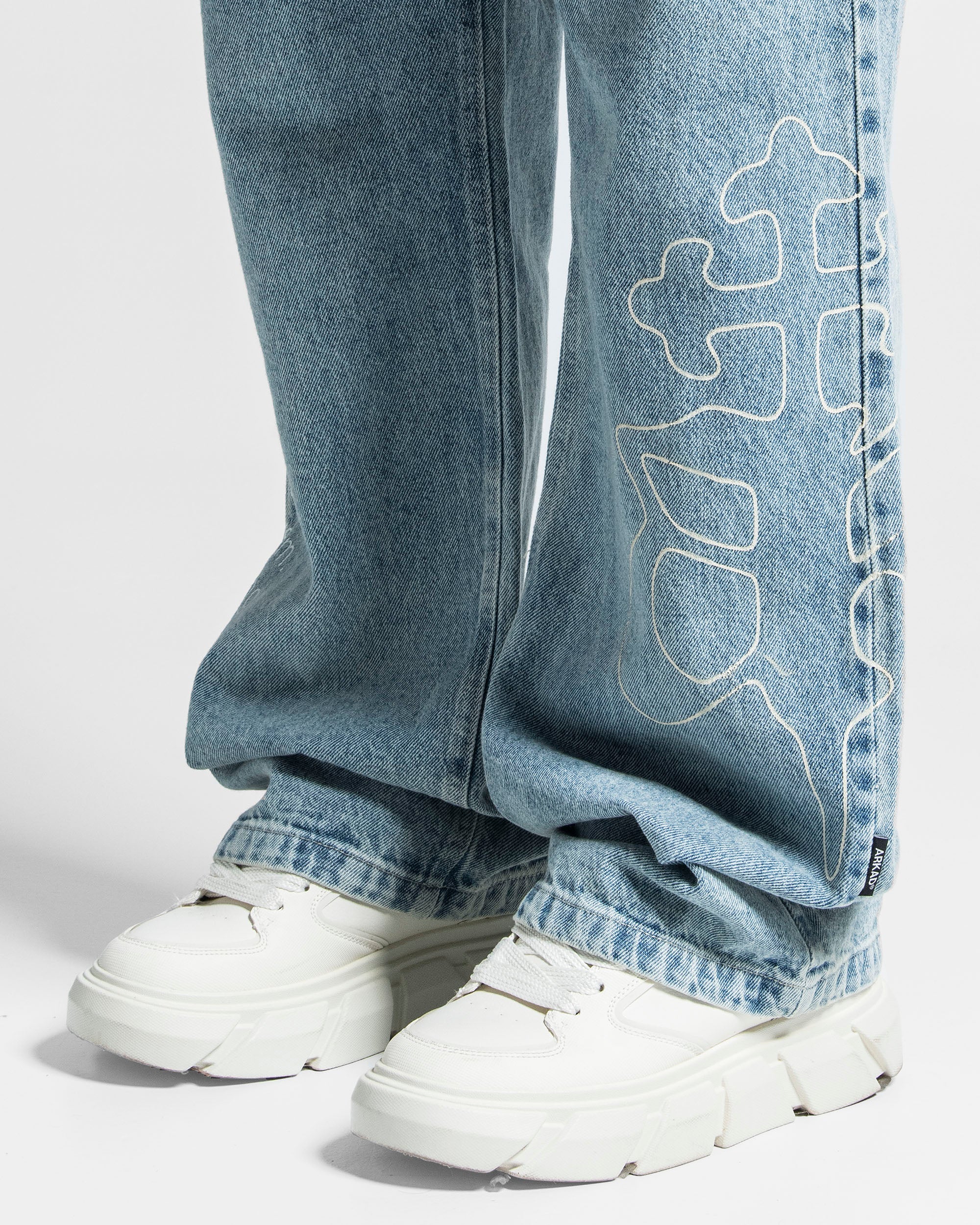 Printed Denim Pant Azul Claro - Image 8