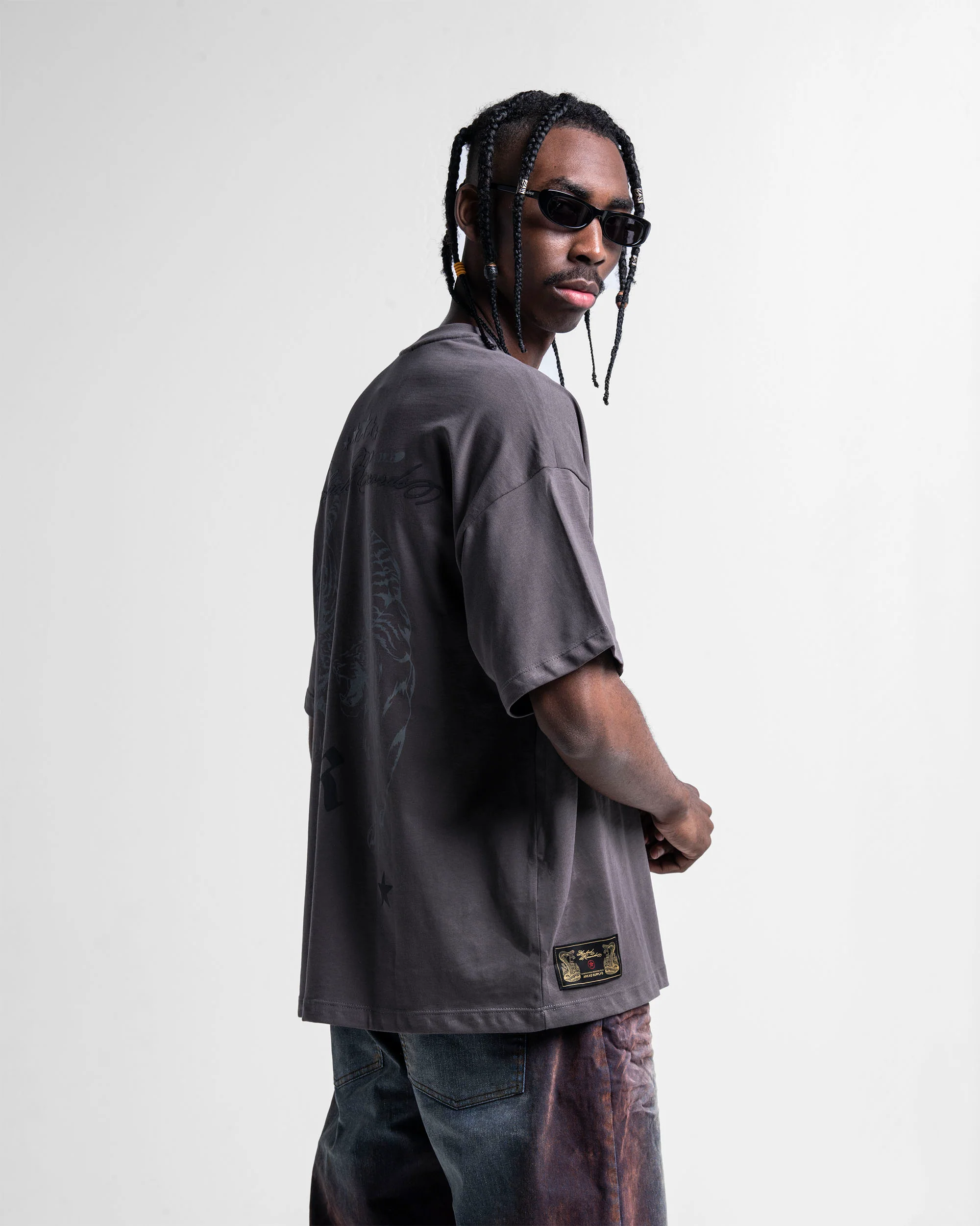 Tshirt Oversize Gris Arkad Records - Image 3