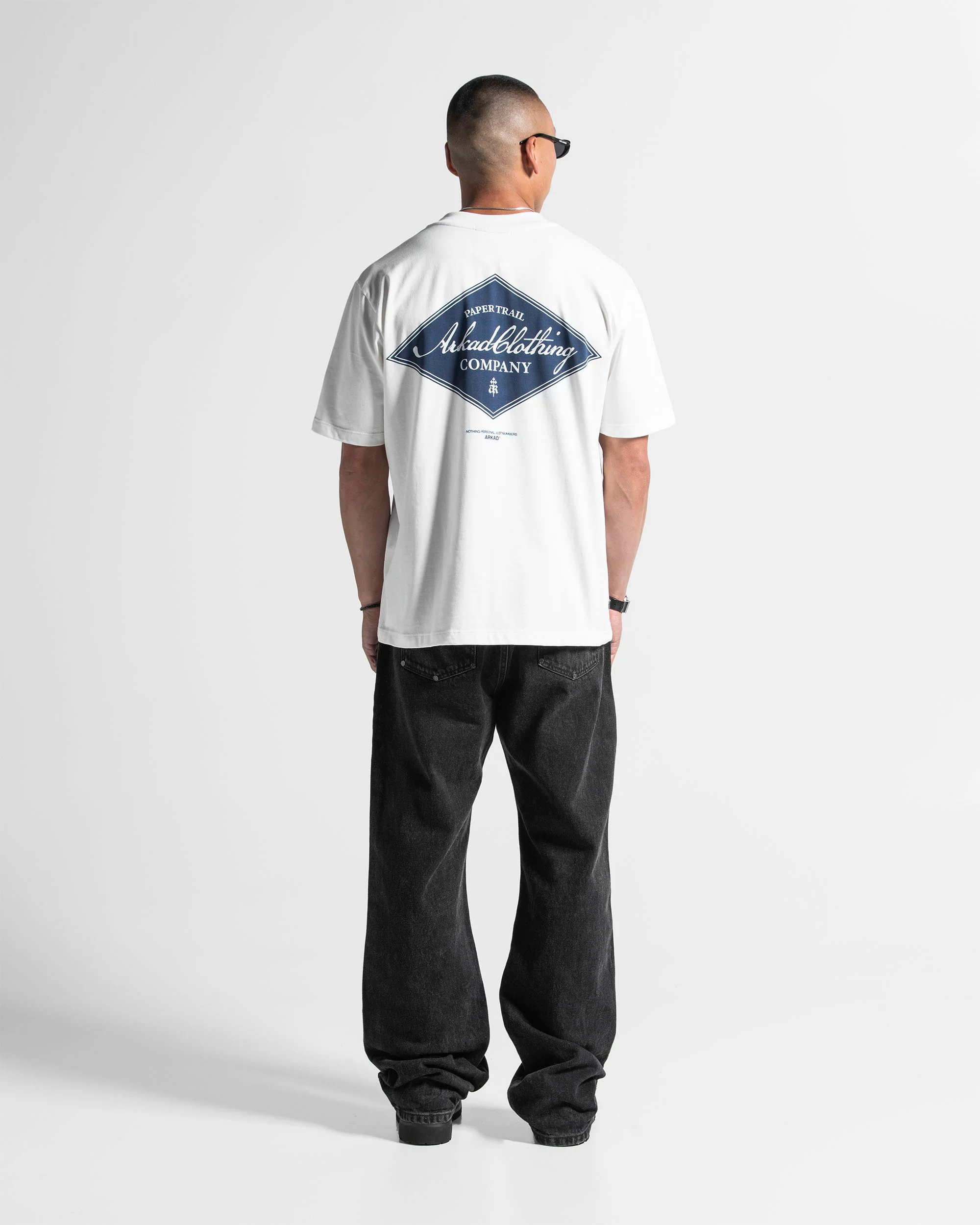 Tshirt Regular Fit Blanca Print Azul - Image 3