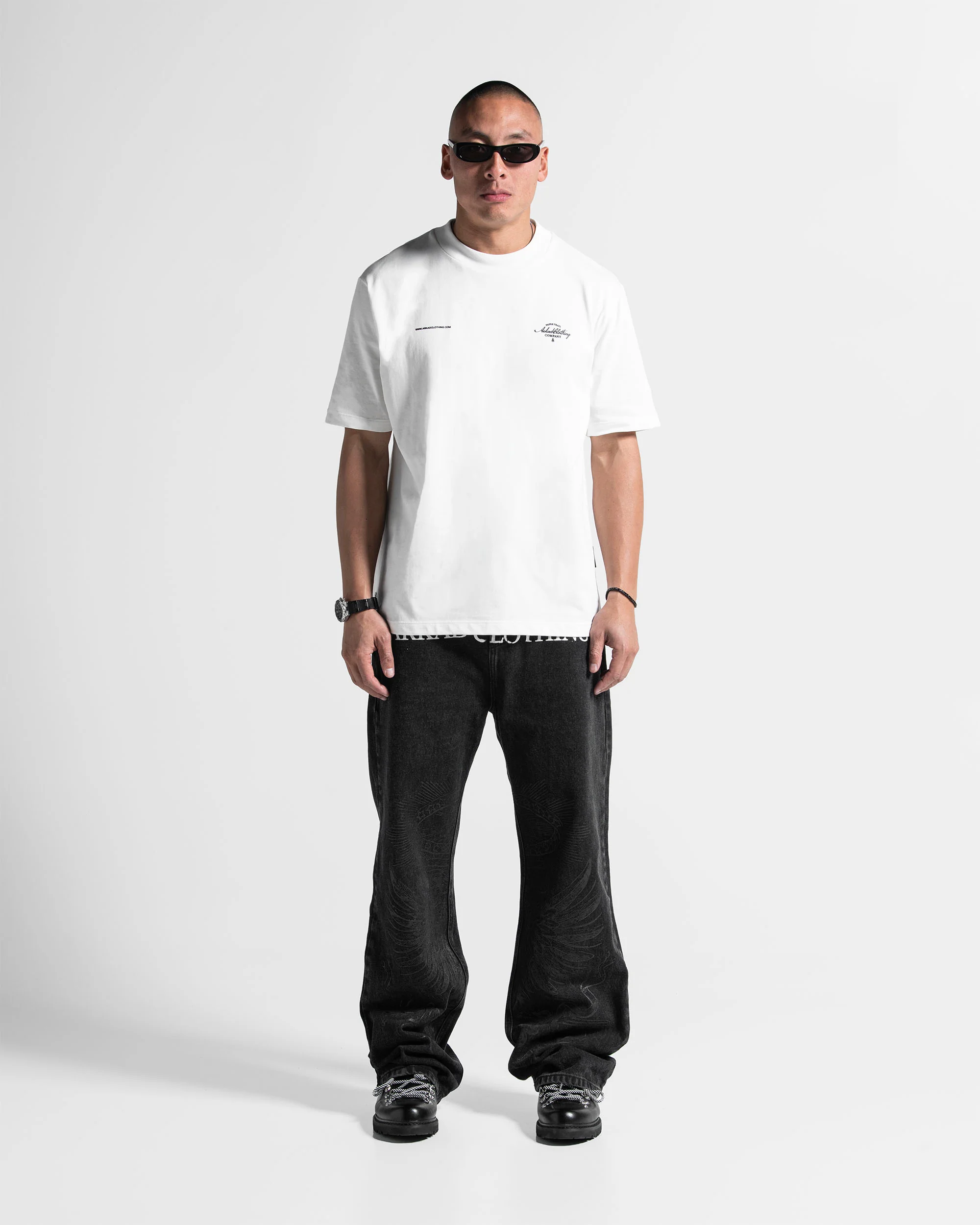 Tshirt Regular Fit Blanca Print Azul - Image 5