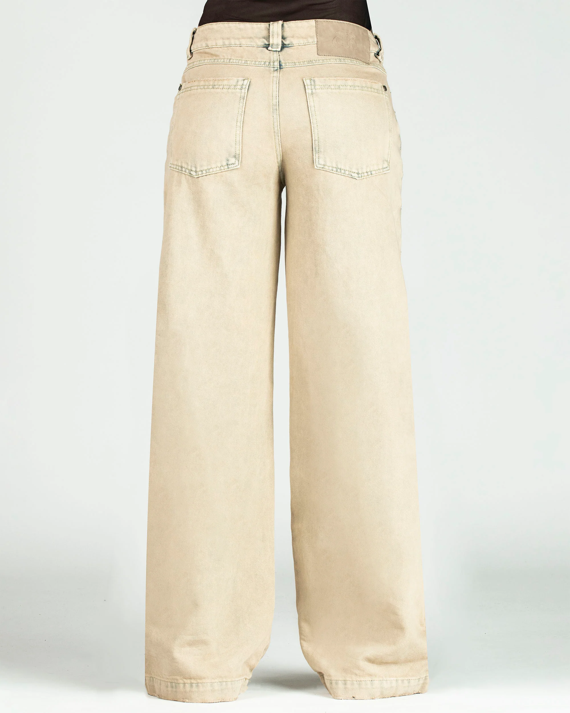 Washed Jean Caqui Destroyed Mujer - Image 4