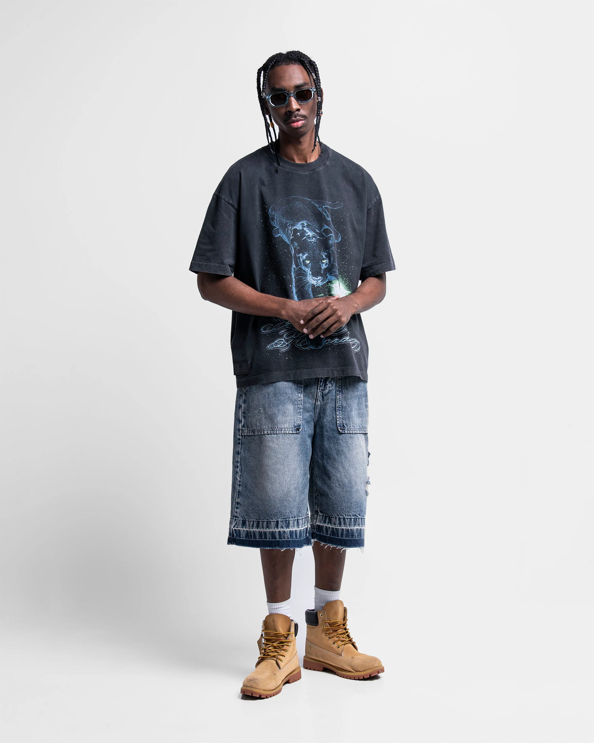 Washed Tshirt Negra Black Panther - Image 3